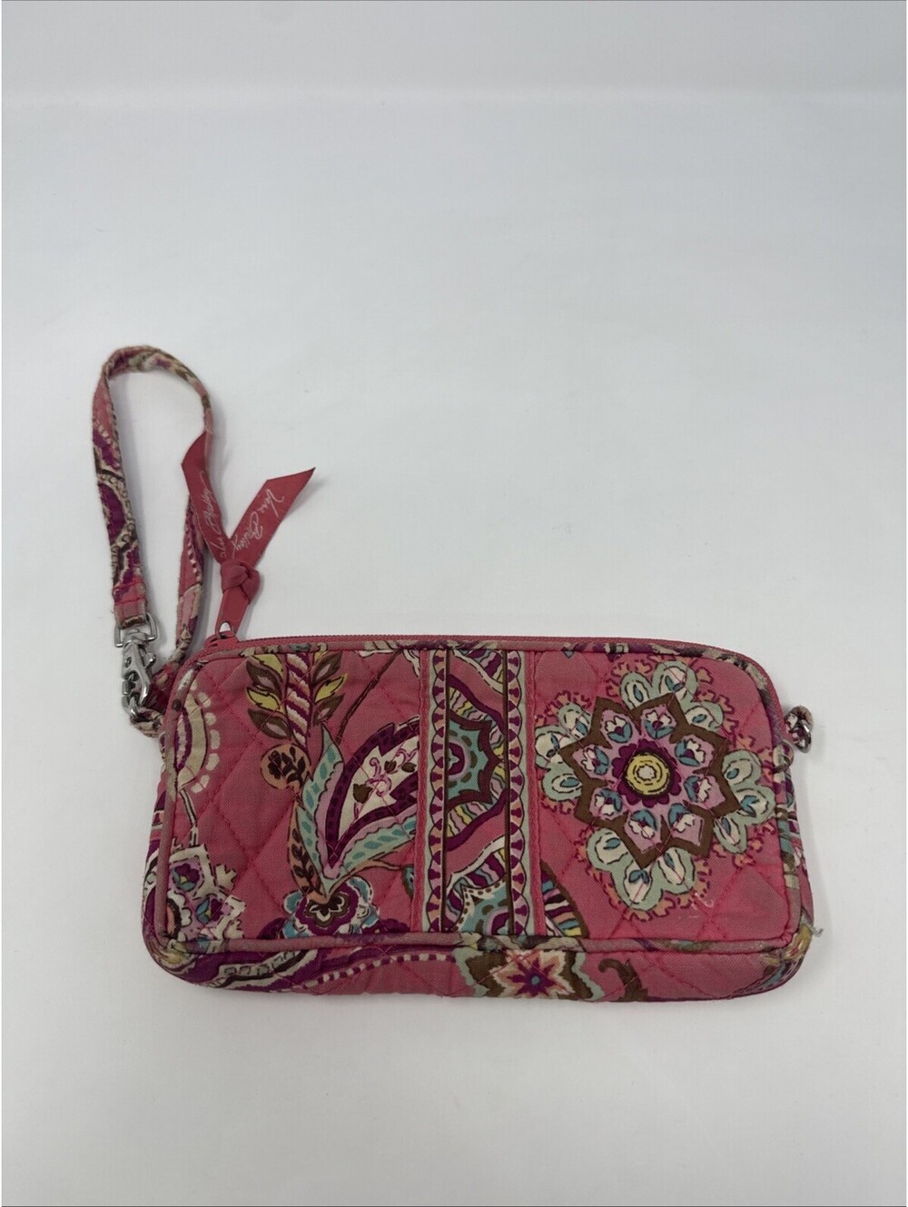 Vera Bradley Wristlet Wallet Retired Pattern Pink Paisley